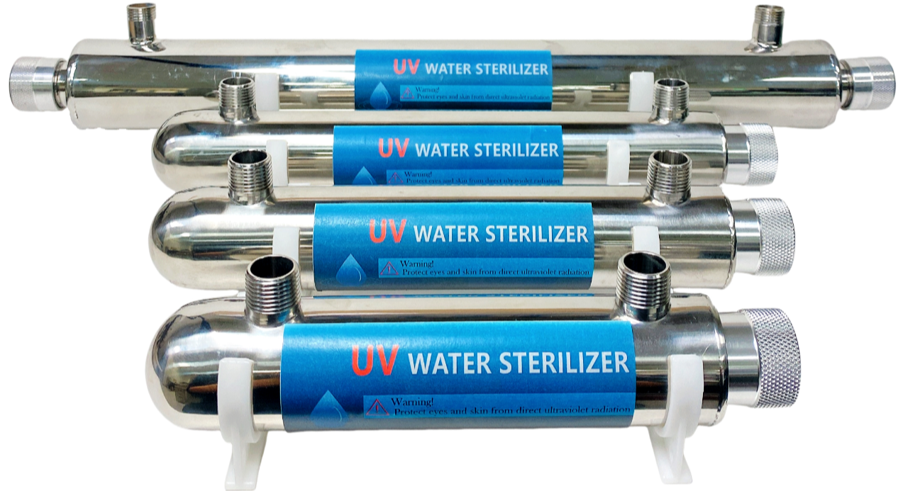 "流水殺菌装置ステンレス筐体"